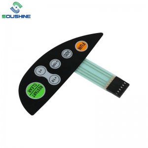 Clavier à membrane à 6 boutons gaufrés de haute qualité avec connecteur